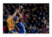 28 October 2013; Eugene McEntee, Portumna, in action against Johnny Maher, Loughrea. Galway County Senior Club Hurling Championship Final, Portumna v Loughrea, Pearse Stadium, Galway. Picture credit: Diarmuid Greene / SPORTSFILE