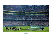 24 November 2013; The Ireland team look on as the New Zealand team perform the Haka ahead of the game. Guinness Series International, Ireland v New Zealand, Aviva Stadium, Lansdowne Road, Dublin. Picture credit: Stephen McCarthy / SPORTSFILE