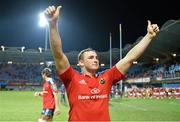 14 December 2013; Munster's Tommy O'Donnell acknowledges supporters after defeating Perpignan. Heineken Cup 2013/14, Pool 6, Round 4, Perpignan v Munster. Stade Aimé Giral, Perpignan, France. Picture credit: Diarmuid Greene / SPORTSFILE