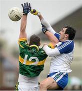 15 December 2013; Kevin McGuckin, Ballinderry Shamrocks, in action against Ciaran McCallion, Kingdom/Kerry Gaels. AIB GAA Football All-Ireland Senior Club Championship, Quarter-Final, Kingdom/Kerry Gaels, London v Ballinderry Shamrocks, Derry. Páirc Smárgaid, Ruislip, London, England. Picture credit: David Maher / SPORTSFILE