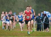 15 December 2013; Kevin Mulcaire, from Ennis Track Club, Co. Clare, on his way to winning the Boys under-17 5000m at the Woodie’s DIY National Novice & Even Age Cross Country Championships. WIT Sports Campus, Carriganore, Co. Waterford. Picture credit: Matt Browne / SPORTSFILE