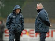 15 December 2013; Armagh assistant manager Kieran McGeeney, left, and Armanagh manager Paul Grimley. O'Fiach Cup Final, Armagh v Derry, Crossmaglen, Co. Armagh. Photo by Sportsfile