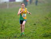 15 December 2013; Michelle McGee, from Brother Pearse Athletic Club, Co. Dublin, on her way to winning the Novice Women's 4000m at the Woodie’s DIY National Novice & Even Age Cross Country Championships. WIT Sports Campus, Carriganore, Co. Waterford. Picture credit: Matt Browne / SPORTSFILE