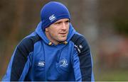 16 December 2013; Leinster's Shane Jennings arrives for squad training ahead of their Celtic League 2013/14, Round 10, match against Edinburgh on Friday. Leinster Rugby Squad Training & Press Briefing, Rosemount, UCD, Belfield, Dublin. Picture credit: Ramsey Cardy / SPORTSFILE