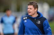 16 December 2013; Leinster's Brian O'Driscoll arrives for squad training ahead of their Celtic League 2013/14, Round 10, match against Edinburgh on Friday. Leinster Rugby Squad Training & Press Briefing, Rosemount, UCD, Belfield, Dublin. Picture credit: Ramsey Cardy / SPORTSFILE