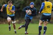 16 December 2013; Leinster's Ian Madigan, centre, during squad training ahead of their Celtic League 2013/14, Round 10, match against Edinburgh on Friday. Leinster Rugby Squad Training & Press Briefing, Rosemount, UCD, Belfield, Dublin. Picture credit: Ramsey Cardy / SPORTSFILE