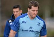 16 December 2013; Leinster's Michael Bent arrives for squad training ahead of their Celtic League 2013/14, Round 10, match against Edinburgh on Friday. Leinster Rugby Squad Training & Press Briefing, Rosemount, UCD, Belfield, Dublin. Picture credit: Ramsey Cardy / SPORTSFILE