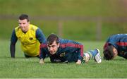 17 December 2013; Munster's JJ Hanrahan during squad training ahead of their Celtic League 2013/14, Round 10, game against the Scarlets on Saturday. Munster Rugby Squad Training, University of Limerick, Limerick. Picture credit: Diarmuid Greene / SPORTSFILE