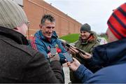 17 December 2013; Munster head coach Rob Penney speaks to reporters during a press conference ahead of their Celtic League 2013/14, Round 10, match against Scarlets on Saturday. Munster Rugby Press Conference, University of Limerick, Limerick. Picture credit: Diarmuid Greene / SPORTSFILE