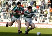 17 March 2005; Peter McNulty, Portlaoise, in action against Colm Leonard, Ballina Stephenites. AIB All-Ireland Club Senior Football Championship Final, Portlaoise v Ballina Stephenites, Croke Park, Dublin. Picture credit; Damien Eagers / SPORTSFILE