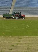 18 March 2005; Work in progress at the commencement of the pitch enhancement programme at Croke Park, Dublin. Picture credit; Ray McManus / SPORTSFILE