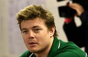 18 March 2005; Ireland captain Brian O'Driscoll during an Ireland Rugby press conference prior to their RBS Six Nations game against Wales. Millenium Stadium, Cardiff, Wales. Picture credit; Tim Parfitt / SPORTSFILE