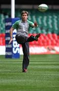 18 March 2005; Ronan O'Gara in action during kicking practice. Ireland squad kicking practice, Millenium Stadium, Cardiff, Wales. Picture credit; Tim Parfitt / SPORTSFILE