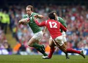 19 March 2005; Denis Hickie, Ireland, in action against Gavin Henson, Wales. RBS Six Nations Championship 2005, Wales v Ireland, Millennium Stadium, Cardiff, Wales. Picture credit; Brendan Moran / SPORTSFILE