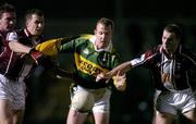 19 March 2005; Liam Hassett, Kerry, in action against Des Dolan, left, and Daniel McDermott, Westmeath. Allianz National Football League, Division 1A, Kerry v Westmeath, Austin Stack Park, Tralee, Co. Kerry. Picture credit; Matt Browne / SPORTSFILE