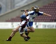 20 March 2005; Damien Hayes, Galway, holds possession under pressure from Dennis Coffey, Waterford. Allianz National Hurling League, Division 1A, Galway v Waterford, Pearse Stadium, Galway. Picture credit; Ray McManus / SPORTSFILE