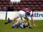 20 March 2005; Donal Brennan, Laois, in action against Clive Monaghan, Galway. Allianz National Football League, Division 1B, Galway v Laois, Pearse Stadium, Galway. Picture credit; Ray McManus / SPORTSFILE