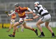 11 December 2013; Andrew Gaffney, Kilkenny C.B.S., in action against Billy Hanlon, St. Kieran’s. Leinster Post Primary School Senior Hurling “A” League Final, Kilkenny C.B.S. v St. Kieran’s, Kilkenny, Nowlan Park, Kilkenny. Picture credit: Pat Murphy / SPORTSFILE