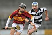11 December 2013; Andrew Gaffney, Kilkenny C.B.S., in action against Billy Hanlon, St. Kieran’s. Leinster Post Primary School Senior Hurling “A” League Final, Kilkenny C.B.S. v St. Kieran’s, Kilkenny, Nowlan Park, Kilkenny. Picture credit: Pat Murphy / SPORTSFILE