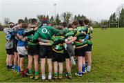 18 December 2013; Moyne Community School before the start of the game against St. Conleth’s College. Leinster Schools Duff Junior Cup Final, St. Conleth’s College v Moyne Community School. Mullingar RFC, Co. Westmeath. Picture credit: David Maher / SPORTSFILE