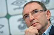 19 December 2013; Republic of Ireland manager Martin O'Neill during a press conference. Carlton Hotel, Blanchardstown, Dublin. Picture credit: Ramsey Cardy / SPORTSFILE