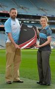 19 December 2013; Graham O'Sullivan, Regional manager GAA Kukri, and Bronagh McClenaghan, Sales manager Kukri, in attendance at the announcement of Kukri as the new kit supplier for the GAA. Croke Park, Dublin. Picture credit: Matt Browne / SPORTSFILE
