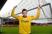 20 December 2013; St. Patrick's Athletic's goalkeeper Brendan Clarke, in attendance at the launch of their new jersey. Richmond Park, Dublin. Picture credit: David Maher / SPORTSFILE