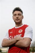 20 December 2013; St. Patrick's Athletic's new signing Mark Quigley in attendance at the launch of their new jersey. Richmond Park, Dublin. Picture credit: David Maher / SPORTSFILE