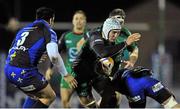 21 December 2013; Mick Kearney, Connacht, is tackled by Francisco Chaparro and Lewis Evans, Newport Gwent Dragons. Celtic League 2013/14, Round 10, Connacht v Newport Gwent Dragons, Sportsground, Galway. Picture credit: Ray Ryan / SPORTSFILE