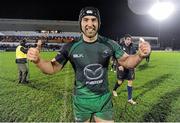 21 December 2013; John Muldoon, Connacht, celebrates following his side's victory. Celtic League 2013/14, Round 10, Connacht v Newport Gwent Dragons, Sportsground, Galway. Picture credit: Ray Ryan / SPORTSFILE