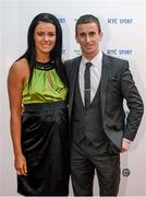 21 December 2013; World 50k race-walking champion Robert Heffernan and his wife Marian in attendance at the RTÉ Sports Awards 2013. RTÉ Studios, Donnybrook, Dublin. Photo by Sportsfile