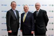 21 December 2013; Ryle Nugent, Group Head of RTÉ Sport, left, Minister of State for Tourism and Sport Michael Ring T.D. and CEO of the Irish Sports Council John Treacy, right, in attendance at the RTÉ Sports Awards 2013. RTÉ Studios, Donnybrook, Dublin. Photo by Sportsfile