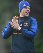 23 December 2013; Leinster Senior Strength & Conditioning Coach Johnny Claxton leads squad training ahead of their Celtic League 2013/14, Round 11, match against Ulster on Saturday. Leinster Rugby Squad Training & Press Briefing, Rosemount, UCD, Belfield, Dublin. Picture credit: Ramsey Cardy / SPORTSFILE