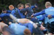 23 December 2013; Leinster's Jack O'Connell, left, and Tadhg Furlong during squad training ahead of their Celtic League 2013/14, Round 11, match against Ulster on Saturday. Leinster Rugby Squad Training & Press Briefing, Rosemount, UCD, Belfield, Dublin. Picture credit: Ramsey Cardy / SPORTSFILE