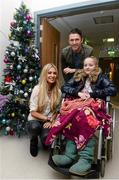 23 December 2013; Republic of Ireland international Robbie Keane and his wife Claudine, with 15 year old Lisa Kinlan, from Dublin, during a visit to Temple Street Children's University Hospital, Temple Street, Dublin. Picture credit: David Maher / SPORTSFILE