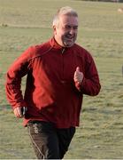 25 December 2013; RTÃ‰ Radio rugby commentator Michael Corcoran in action during the Goal Mile Christmas Day 2013. Papal Cross, Phoenix Park, Dublin. Picture credit: Ray McManus / SPORTSFILE