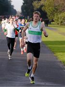 25 December 2013; Kevin Moriarty, of the host club Raheny Shamrock A.C., leads Conor Dooney, 2nd, Kieran Kelly, 3rd, and almost 1,000 runners to win the 'Billy Peppard Perpetual Cup, for the Christmas Morning Race - in aid of GOAL in St Annes Park, Raheny, Dublin. Picture credit: Ray McManus / SPORTSFILE