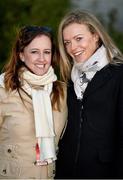 26 December 2013; Alison Weir, left, with her sister Gemma, from Kill, Co. Kildare, enjoying a day at the races. Leopardstown Christmas Racing Festival 2013, Leopardstown Racetrack, Leopardstown, Co. Dublin. Picture credit: Barry Cregg / SPORTSFILE