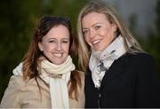 26 December 2013; Alison Weir, left, and her sister Gemma, both from Kill, Co. Kildare, enjoying a day at the races. Leopardstown Christmas Racing Festival 2013, Leopardstown Racetrack, Leopardstown, Co. Dublin. Picture credit: Barry Cregg / SPORTSFILE