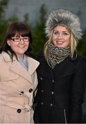 26 December 2013; Noeleen Jennings, left, and Susie O'Reilly, both from Naas, Co.Kildare, enjoying a day at the races. Leopardstown Christmas Racing Festival 2013, Leopardstown Racetrack, Leopardstown, Co. Dublin. Picture credit: Barry Cregg / SPORTSFILE