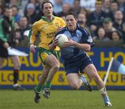 20 March 2005; Declan Lally, Dublin, in action against Damien Diver, Donegal. Allianz National Football League, Division 1A, Dublin v Donegal, Parnell Park, Dublin. Picture credit; Brian Lawless / SPORTSFILE