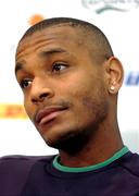 23 March 2005; Republic of Ireland's Clinton Morrison  during a press conference before squad training. Republic of Ireland Press Conference, Portmarnock Golf and Links Hotel, Portmarnock, Dublin. Picture credit; Pat Murphy / SPORTSFILE