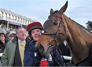 28 December 2013; Jockey Barry Geraghty with his mount, Bobs Worth, after winning The Lexus Steeplechase. Leopardstown Christmas Racing Festival 2013, Leopardstown Racetrack, Leopardstown, Co. Dublin. Picture credit: Barry Cregg / SPORTSFILE