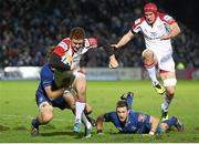 28 December 2013; Paddy Jackson, Ulster, is tackled by Jordi Murphy, Leinster. Celtic League 2013/14, Round 11. Leinster v Ulster, RDS, Ballsbridge, Dublin. Picture credit: John Dickson / SPORTSFILE