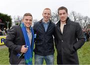 29 December 2013; Leinster players, from left, Ian Madigan, Darragh Fanning, and Dominic Ryan. Leopardstown Christmas Racing Festival 2013, Leopardstown Racetrack, Leopardstown, Co. Dublin. Photo by Sportsfile