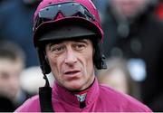 29 December 2013; Jockey Davy Russell after coming third onboard Rockdown in The Ryanair Maiden Hurdle. Leopardstown Christmas Racing Festival 2013, Leopardstown Racetrack, Leopardstown, Co. Dublin. Picture credit: Ramsey Cardy / SPORTSFILE