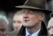 29 December 2013; Trainer Willie Mullins after Hurricane Fly won The Ryanair Hurdle. Leopardstown Christmas Racing Festival 2013, Leopardstown Racetrack, Leopardstown, Co. Dublin. Picture credit: Ramsey Cardy / SPORTSFILE