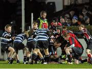 28 December 2013; Action between Wanderers FC and Coolmine RFC during the Half-Time Mini Games. Celtic League 2013/14, Round 11. Leinster v Ulster, RDS, Ballsbridge, Dublin. Picture credit: Ramsey Cardy / SPORTSFILE