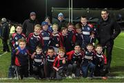 28 December 2013; Coolmine RFC who took part in the Half-Time Mini Games meet Leinster's Andrew Goodman ahead of the match. Celtic League 2013/14, Round 11, Leinster v Ulster. RDS, Ballsbridge, Dublin. Picture credit: Stephen McCarthy / SPORTSFILE