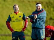 30 December 2013; Munster's Dave Kilcoyne, right, and Duncan Williams during squad training ahead of their Celtic League game against Ulster on Friday. Munster Rugby Squad Training, University of Limerick, Limerick. Picture credit: Diarmuid Greene / SPORTSFILE